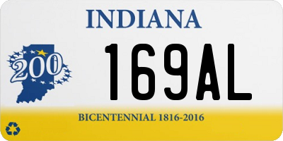 IN license plate 169AL