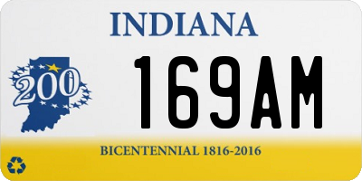 IN license plate 169AM