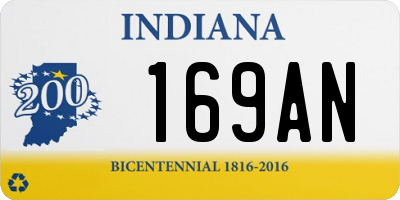 IN license plate 169AN