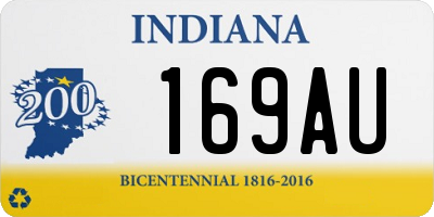 IN license plate 169AU