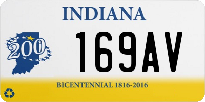 IN license plate 169AV