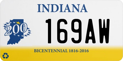 IN license plate 169AW