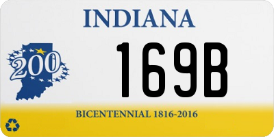 IN license plate 169B