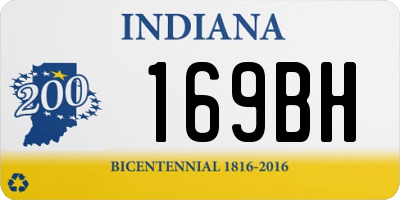 IN license plate 169BH