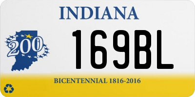 IN license plate 169BL