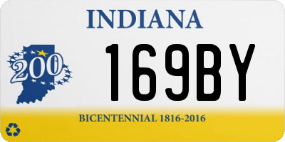 IN license plate 169BY