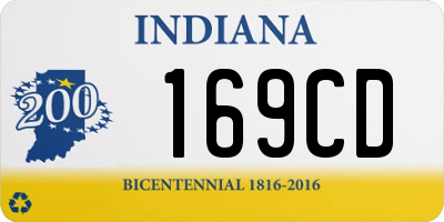 IN license plate 169CD