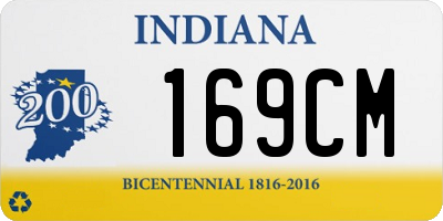 IN license plate 169CM