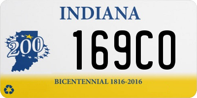 IN license plate 169CO