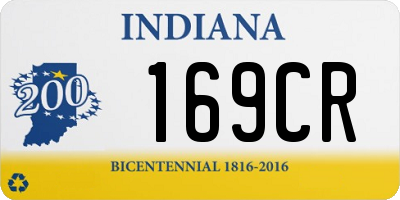 IN license plate 169CR