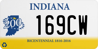 IN license plate 169CW