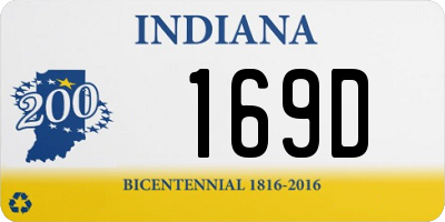 IN license plate 169D