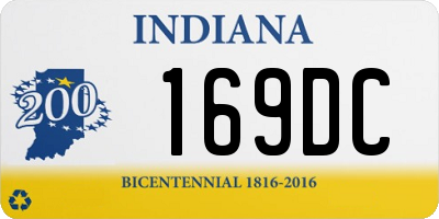 IN license plate 169DC