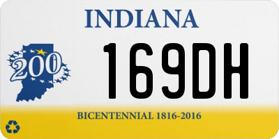 IN license plate 169DH