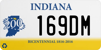 IN license plate 169DM