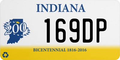 IN license plate 169DP