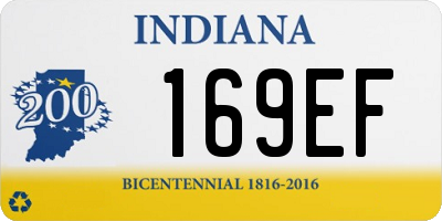 IN license plate 169EF
