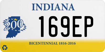 IN license plate 169EP