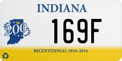 IN license plate 169F