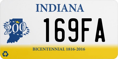 IN license plate 169FA