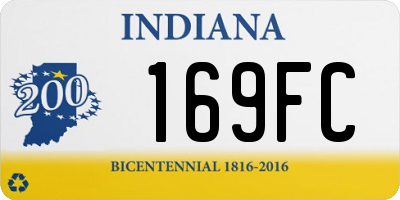 IN license plate 169FC