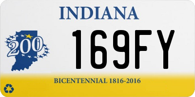 IN license plate 169FY