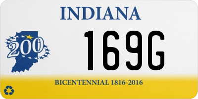 IN license plate 169G