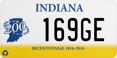 IN license plate 169GE