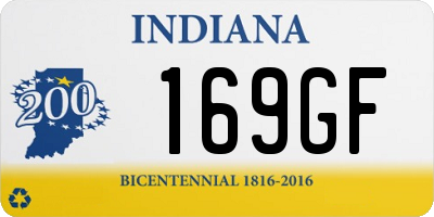 IN license plate 169GF