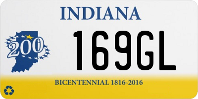 IN license plate 169GL