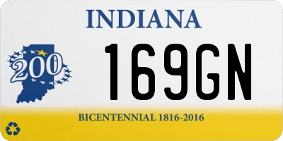 IN license plate 169GN