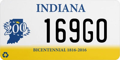 IN license plate 169GO