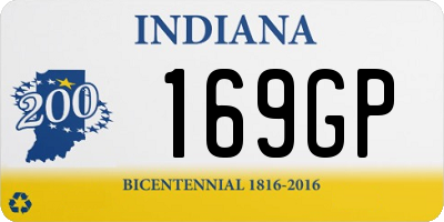 IN license plate 169GP