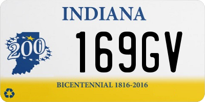 IN license plate 169GV