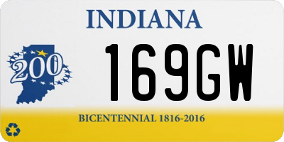 IN license plate 169GW