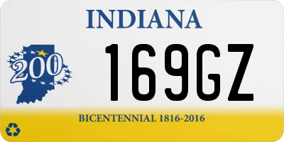 IN license plate 169GZ