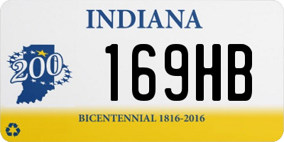 IN license plate 169HB