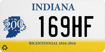 IN license plate 169HF