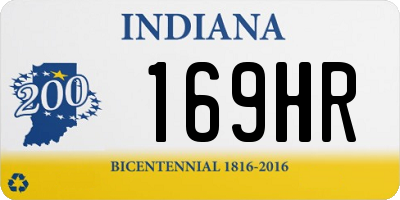 IN license plate 169HR