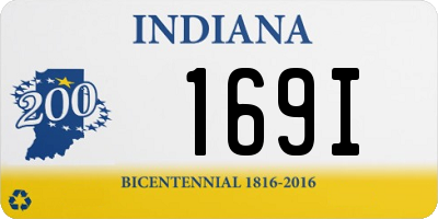 IN license plate 169I