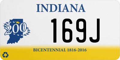 IN license plate 169J