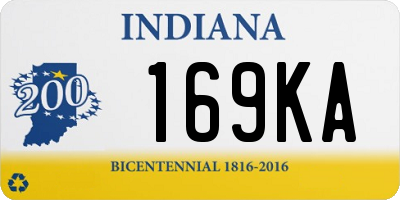IN license plate 169KA