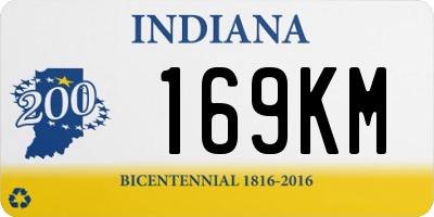 IN license plate 169KM