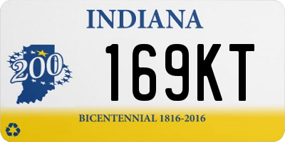 IN license plate 169KT