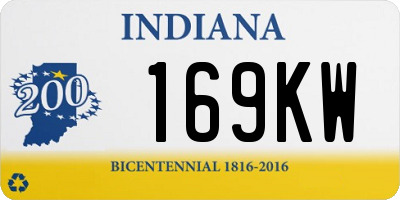 IN license plate 169KW