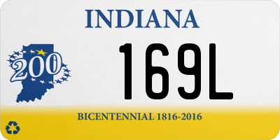 IN license plate 169L