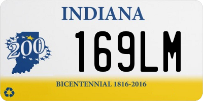 IN license plate 169LM