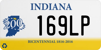 IN license plate 169LP