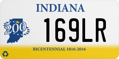 IN license plate 169LR