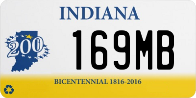 IN license plate 169MB